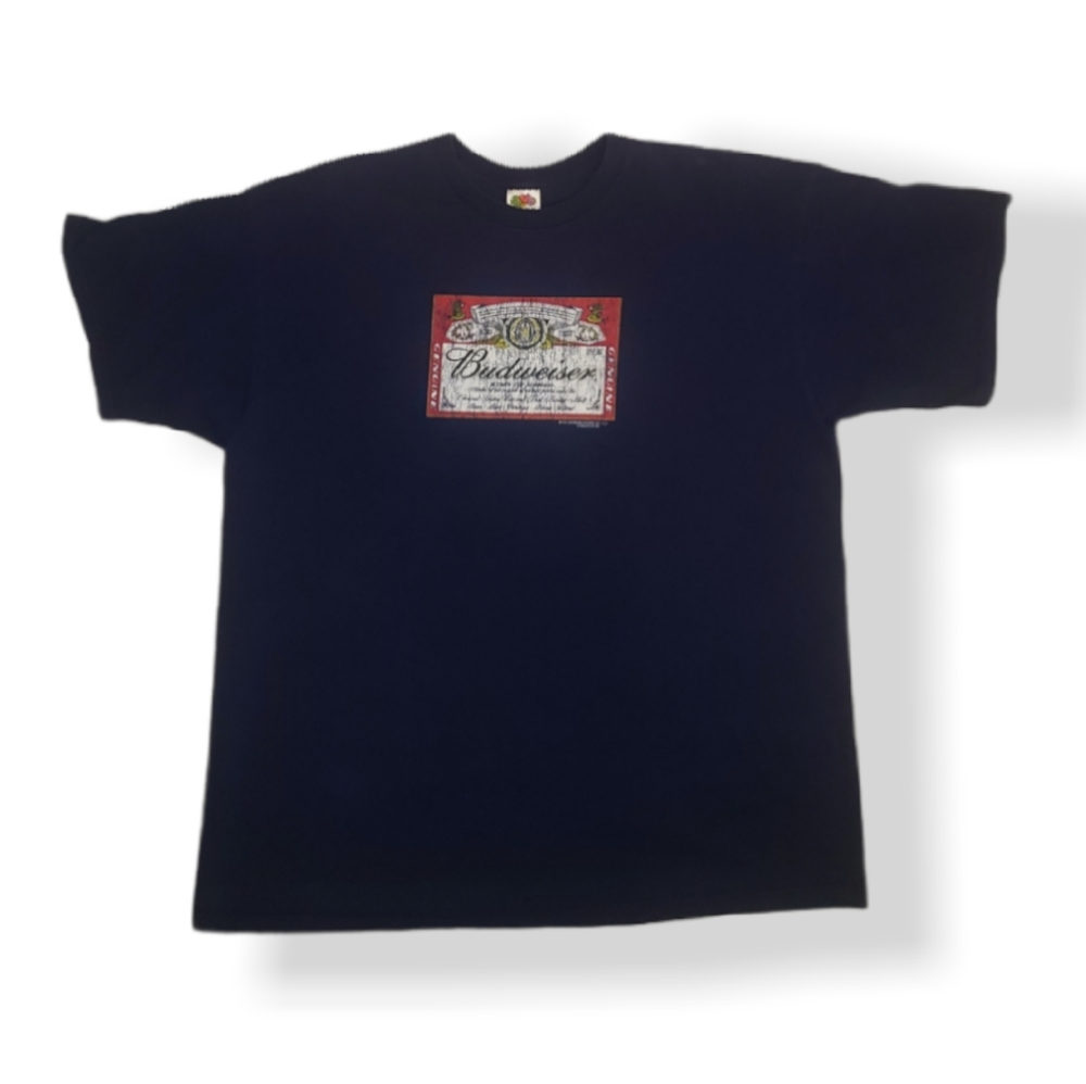 Vintage Budweiser Label Box Short Sleeve Tee XXL